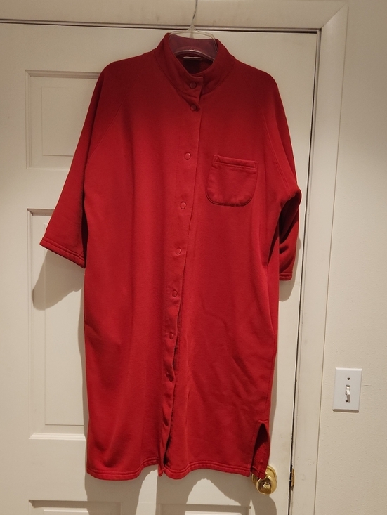 Laura Gayle Jackets & Blazers - Laura Gayle 50s Style Snap Red 3/4 Sleeve Shirt Fleece Coat